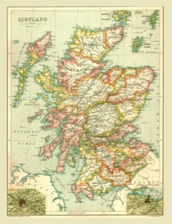 Map of Scotland, 1902.  Creator: Unknown.