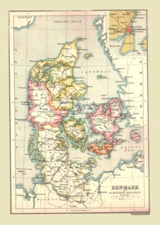 Map of Denmark, 1902.  Creator: Unknown.