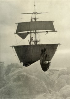 'The Nimrod Held Up in the Ice', 1908, (1909). Artist: Unknown.
