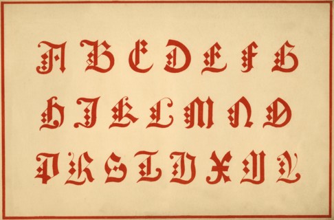 Alphabet, letters A-Z, upper case. Artist: Unknown.
