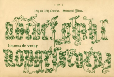 '15th and 16th Centuries. Ornamental Riband', 1862. Artist: Unknown.