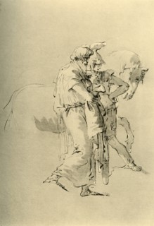 'Old man and Young soldier', mid 18th century, (1928). Artist: Giovanni Battista Tiepolo.