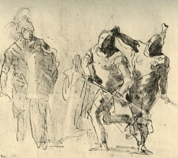 'Minerva checks the Wrath of Achilles', c1757, (1928). Artist: Giovanni Battista Tiepolo.