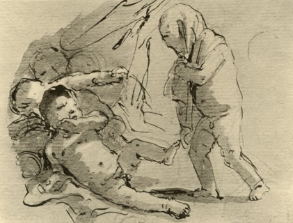 'Cupid frightening other children', c1757, (1928). Artist: Giovanni Battista Tiepolo.