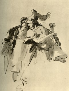 'A Soldier and an Old Man', mid 18th century, (1928). Artist: Giovanni Battista Tiepolo.