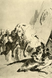'Alexander and Bucephalus', mid 18th century, (1928). Artist: Giovanni Battista Tiepolo.