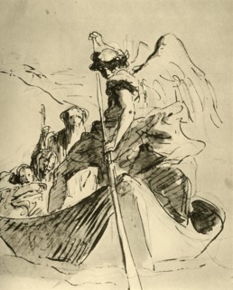 'Flight into Egypt', mid 18th century, (1928). Artist: Giovanni Battista Tiepolo.
