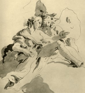 'Zephyr and Flora', mid 18th century, (1928). Artist: Giovanni Battista Tiepolo.