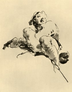 'Squatting Youth', mid 18th century, (1928). Artist: Giovanni Battista Tiepolo.