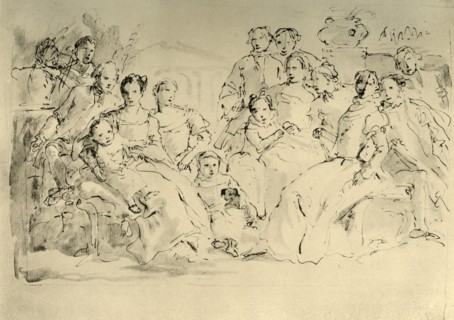 'Sketch for a Group Portrait', mid 18th century, (1928). Artist: Giovanni Battista Tiepolo.