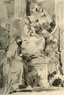 'Madonna enthroned and two Bishops', mid 18th century, (1928). Artist: Giovanni Battista Tiepolo.