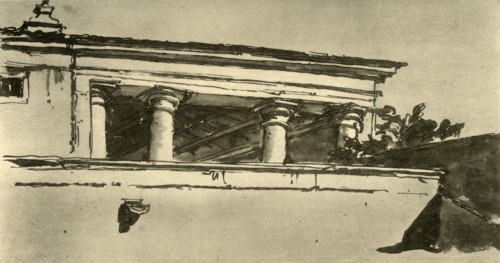 'Pillar Hall of a Villa', 1757, (1928). Artist: Giovanni Battista Tiepolo.