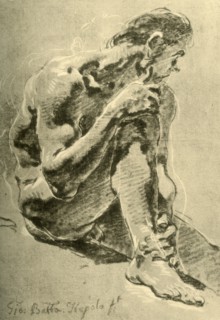 'Nude seated', 1715-1716, (1928). Artist: Giovanni Battista Tiepolo.