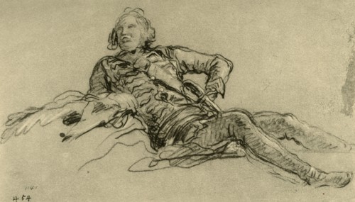 'Officer resting', 1752-1753, (1928). Artist: Giovanni Battista Tiepolo.