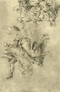 'Hovering Geniuses', 1752-1753, (1928). Artist: Giovanni Battista Tiepolo.