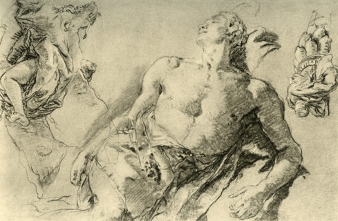 'Detail study for the Hyacinth in Bückeburg.', c1752, (1928). Artist: Giovanni Battista Tiepolo.