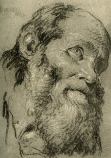 'Head of an Old Man', c1755, (1928). Artist: Giovanni Battista Tiepolo.