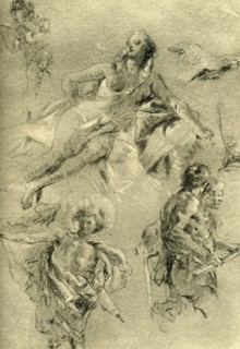 'Venus resting and other figures', c1762-c1766, (1928). Artist: Giovanni Battista Tiepolo.