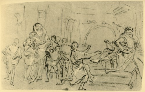 'The Mother of the Maccabees before Antiochus', c1759, (1928). Artist: Giovanni Domenico Tiepolo.
