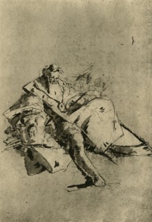 'Old Man seated', 18th century, (1928). Artist: Pupil of Tiepolo.