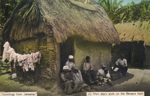 Greetings from Jamaica. (1) After day's work on the Banana field', early 20th century. Creator: Unknown.