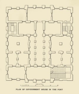 'Plan of Government House in the Fort', 1925. Creator: Unknown.
