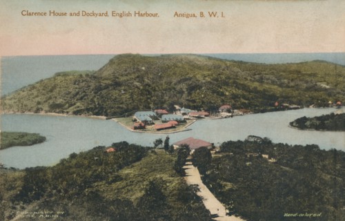 'Clarence House and Dockyard, English Harbour. Antigua, B.W.I.', early 20th century. Creator: Jose Anjo.