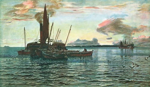 'The Herring Market at Sea (on Loch Fyne, Argyll)', 1884, (c1902). Creator: Unknown.