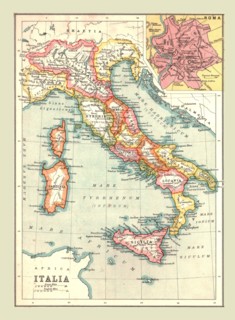 Map of 'Italia', (1902).  Creator: Unknown.