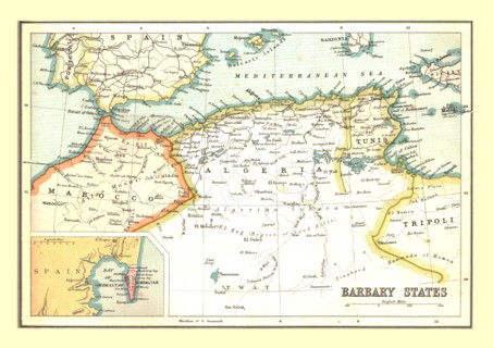 Map of the Barbary States, 1902.  Creator: Unknown.