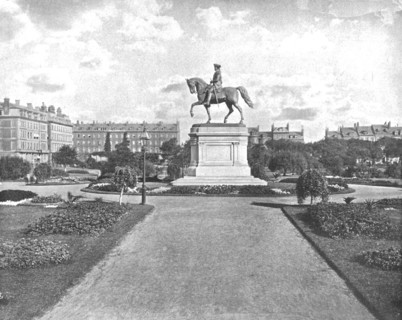Washington Statue, Public Garden, Boston, USA, c1900.  Creator: Unknown.