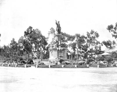 Statue of Columbus on the Paseo, Mexico City, Mexico, c1900.  Creator: Unknown.