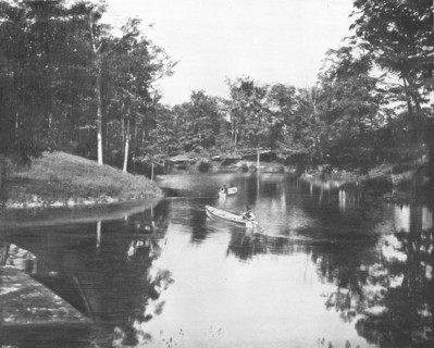Lakelet in the grounds of the Soldiers Home, Milwaukee, Wisconsin, USA, c1900.  Creator: Unknown.