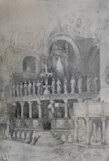 'Interior of St. Mark's', c1830, (1925). Creator: Samuel Prout.