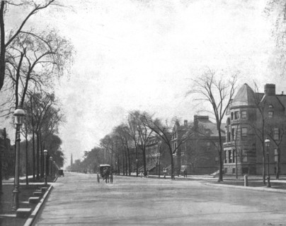 Michigan Avenue, looking south, Chicago, Illinois, USA, c1900.  Creator: Unknown.