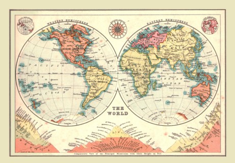 The World in Hemispheres, 1902.  Creator: Unknown.