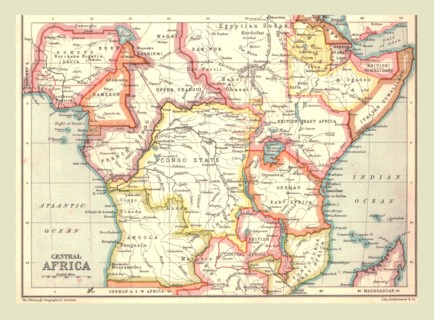 Map of Central Africa, 1902.  Creator: Unknown.