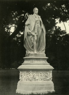 'Statue of Lord Curzon in Grounds of Victoria Memorial Hall', 1925. Creator: Unknown.