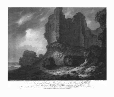 Peel Castle, 1783. Creators: Thomas Hearne, William Byrne, Thomas Medland.