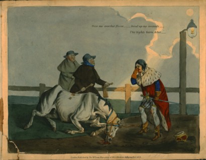 Satirical cartoon of King Richard III, c1823. Creator: Unknown.