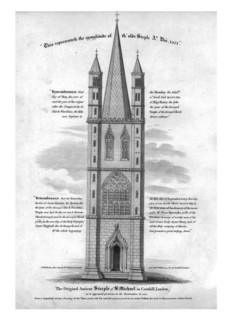 'The Original Ancient Steeple of St. Michael in Cornhill, London...1421', (1809). Creator: Unknown.