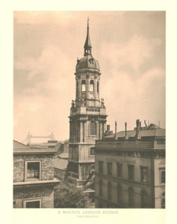 'St Magnus, London Bridge, The Steeple', mid-late 19th century.  Creator: Unknown.