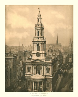 'St Mary-le-Strand, View from the West', mid-late 19th century.  Creator: Unknown.