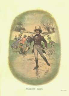 'Skating, 1820', c1910. Creator: Tom Browne.