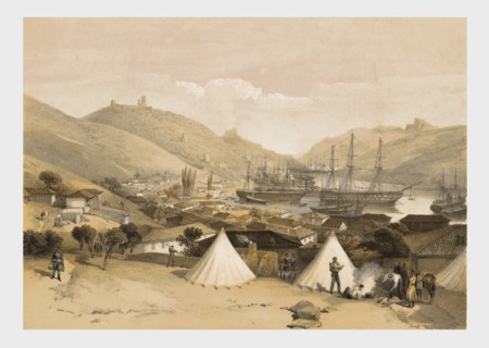 'Balaklava, looking towards the sea', 1855. Creator: W Walton.