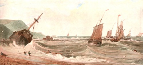 'The Entrance to Boulogne Harbour', (c1900).  Creator: Unknown.