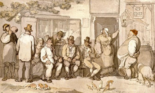 'At the Door of their Inn', (c1900). Creator: Unknown.