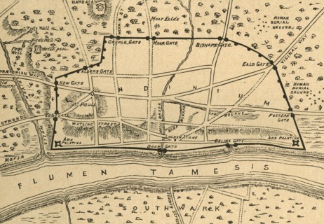 'Plan of Roman London', (1897). Creator: Unknown.