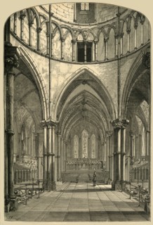 'Interior of the Temple Church, 1870', (1897). Creator: Unknown.