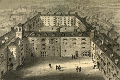 'Bridewell as Rebuilt after the Fire, from an old print', (1897). Creator: Unknown.